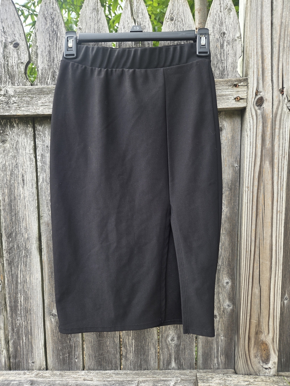 Charlotte Russe Black Pencil Skirt with Front Slit